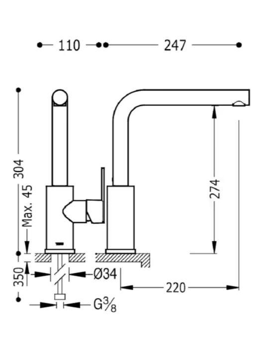 grifo cocina selection TRES detalles